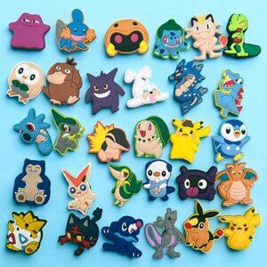 Set of 30pcs Pokemon Mix Shoe Charms